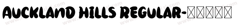 Auckland Hills Regular字体转换